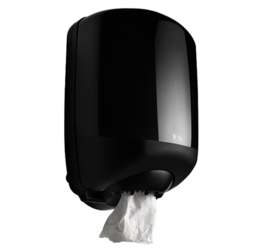 Dispenser Satino Black Midi voor poetsrollen