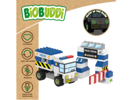 BiOBUDDi Politieauto met Slagboom BB-2038  141 dlg.