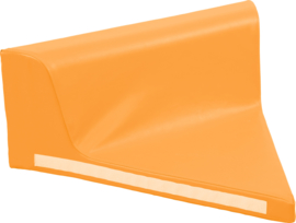 Driehoekig zitje met rugleuning - oranje