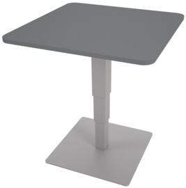 Vierkante tafels 70 x 70 cm met hoogteverstelling grijs