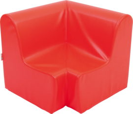 Hoge hoekbank 65,5cm zithoogte 34cm - Rood