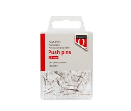 Push pins Quantore transparant 40 stuks