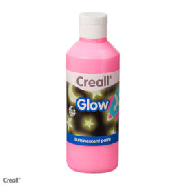 Plakkaatverf Creall glow in the dark 250 ml - Roze