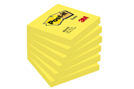 6x Memoblok 3M Post-it 654 76x76mm neon geel