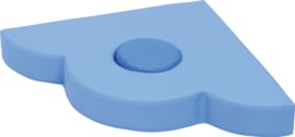 Foam driehoek dik 60x60x10cm - Blauw