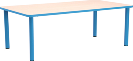 Rechthoekige Quint-tafel 115 x 65 cm 40-58cm lichtblauw