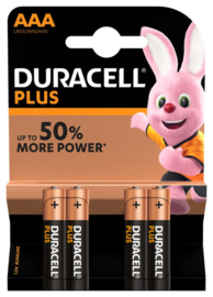 Batterij Duracell Plus Power 4xAAA alkaline