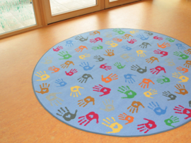 Speelmat rond 200cm -  Handjes