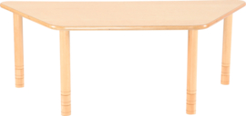 Trapezium Flexi tafel 150,5x80x80cm beuken in hoogte verstelbaar
