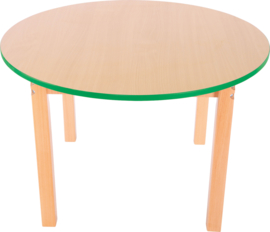 Rond esdoorn tafelblad groen