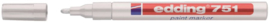 Viltstift edding 751 lakmarker rond wit 1-2mm