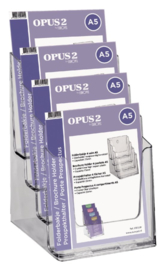 Folderhouder OPUS 2 4vaks A5 transparant