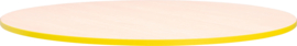 Ronde Quint-tafel 90 cm 40-58cm hoogte verstelbaar geel