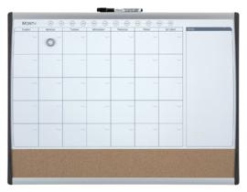 Whiteboard Duo Rexel 58.5x43cm planning gewelfd