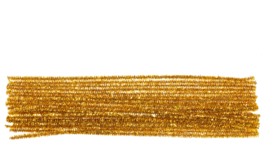 Chenilledraad 50 cm. metallic goud 6 mm 100 stuks