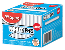 Bordkrijt Maped Color'Peps wit stofvrij 100 stuks