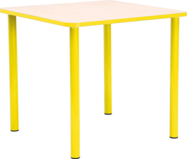 Vierkante Quint-tafel 65 x 65 cm 40-58cm geel