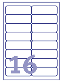 Etiket Avery L7562-25 99.1x33.9mm transparant 400stuks