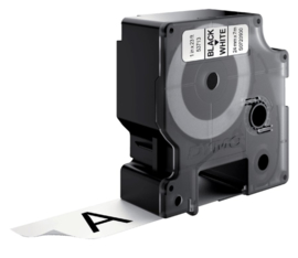 Labeltape Dymo 53713 D1 720930 24mmx7m zwart op wit