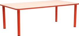 Rechthoekige Quint-tafel 115 x 65 cm 40-58cm rood