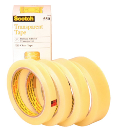 Plakband Scotch 550 12mmx66m transparant