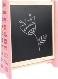 Houten telraam met een schoolbord