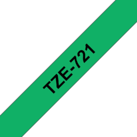 Labeltape Brother P-touch TZE-721 9mm zwart op groen