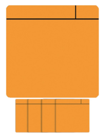 5x Magneet scrum 75x75mm oranje