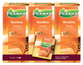 3x25 stuks Thee Pickwick rooibos honing 25 zakjes van 1.5gr
