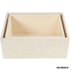 Set van  2 houten boxen