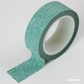 Masking tape groen glitter