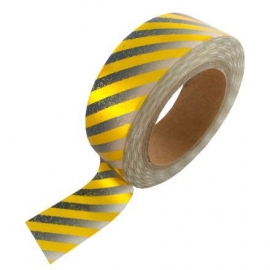 Masking tape met zwarte gradient met gouden strepen