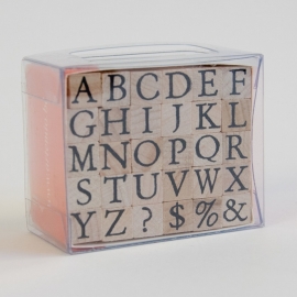 Stempelset: alfabet in kapitalen: small