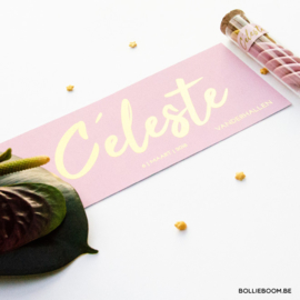 Geboortekaartje Celeste  | goudfolie