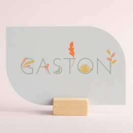 Geboortekaartje Gaston  |  vormkaartje