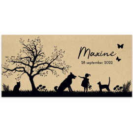 Eco papier geboortekaartje MAXINE