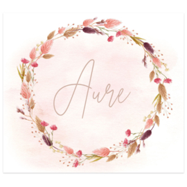 Geboortekaartje Aure  |  flowerhoop