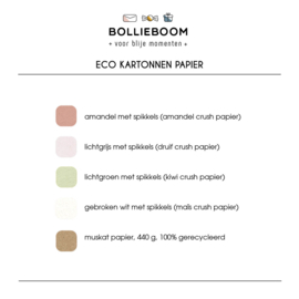 Bloem - eco papier |  geboortekaartje Bodine