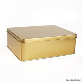 Gouden metalen doos