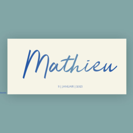 Blauwe folie | Mathieu | 11 januari 2023