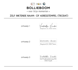 Zelf inktende naam- of adresstempel (Trodat)