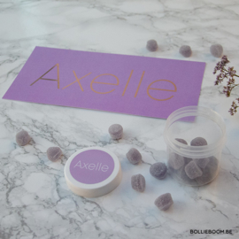 Geboortekaartje Axelle  |  lila