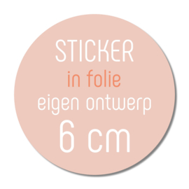 Sticker folie  eigen ontwerp 6 cm