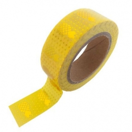 Gele masking tape met gouden ananassen