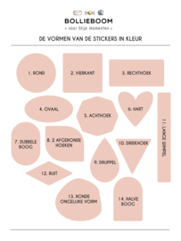 Sticker kleur met eigen ontwerp: 4 cm ( 10 stuks)