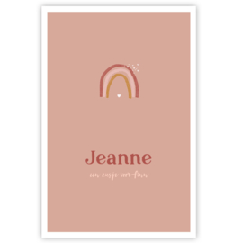 Geboortekaartje Jeanne  |  regenboog
