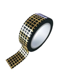 Gouden masking tape met vierkantjespatroon