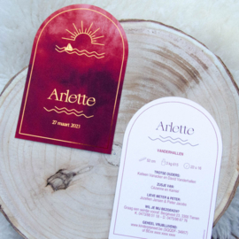 Geboortekaartje Arlette  |  vormkaartje
