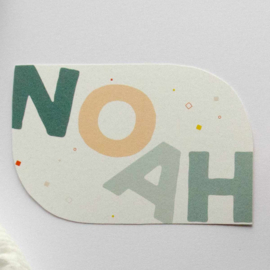 Geboortekaartje Noah |  vormkaartje