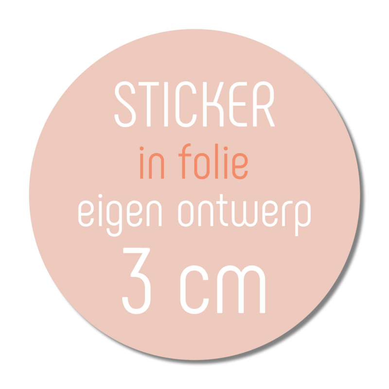 Sticker folie eigen ontwerp 3 cm